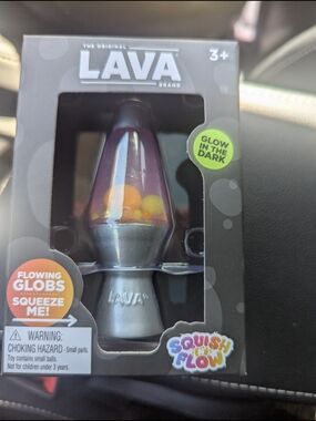 LAVA Glow-in-the-Dark Purple Mini Lava Lamp Toy